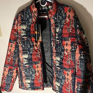 Hawke & Co Multicolor Patchwork Puffer Jacket
